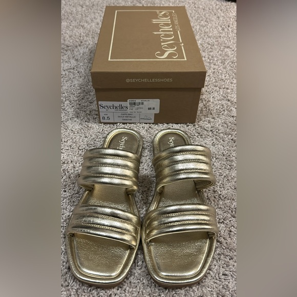 New Seychelles Gold Metallic Sandals - Picture 3 of 5
